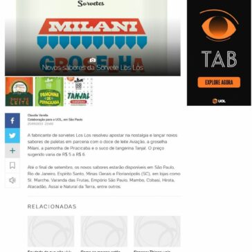 Paleteria aposta em nostalgia e lança sorvetes com Aviação, Milani e Tanjal – UOL