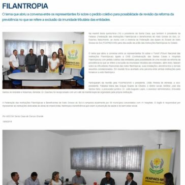 SANTA CASA E FEAPAES-MS SE UNEM EM FAVOR DA FILANTROPIA