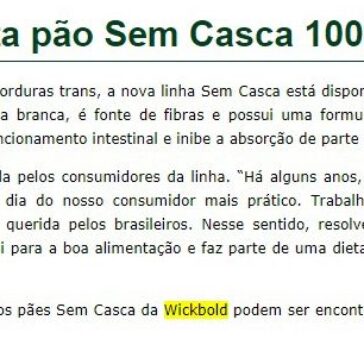 Wickbold apresenta pão Sem Casca 100% Integral- Aditivos & Ingredientes