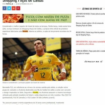 REI DO FUTSAL | Falcão lança linha de produtos em loja do Shopping Poços de Caldas- Poços Já