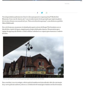 VÍDEO: Conheça as novas tecnologias que irão reforçar a segurança da Oktoberfest- O Município Blumenau