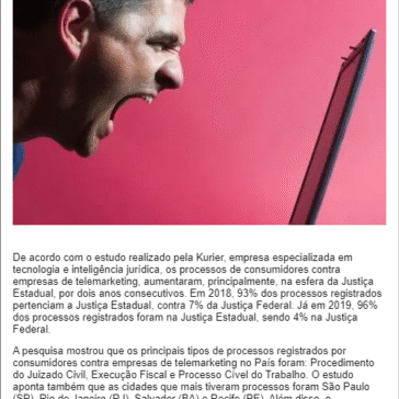 Cresce número de processos de consumidores contra empresas de telemarketing- TiInside