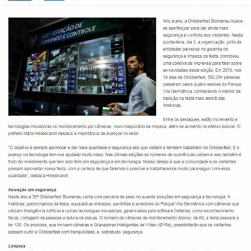 36ª Oktoberfest Blumenau apresenta novidades na limpeza e segurança- Blumenau