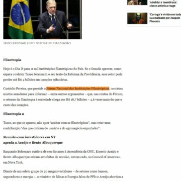 Filantrópicas tentam manter R$ 4 bi de isenções na reforma – O Estado de S. Paulo