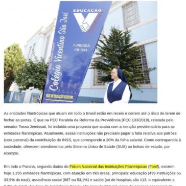 Possível fim da isenção tributária ameaça entidades filantrópicas no Paraná – Notícias do Litoral e Estado do Paraná