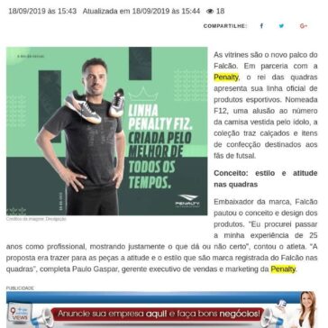 Penalty dedica coleção ao Rei do Futsal- JE Online