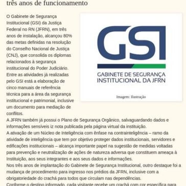 Desempenho: GSI da JFRN alcança 80% das metas em três anos de funcionamento- PAUTA ABERTA