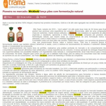Pioneira no mercado: Wickbold lança pães com fermentação natural- Maxpress Net