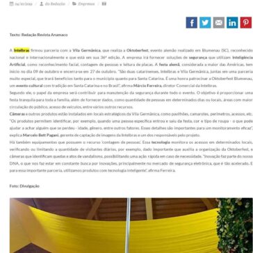 Intelbras é parceira da Oktoberfest 2019, a maior festa alemã das Américas- Revista Anamaco Online