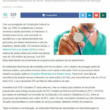 Aprovação de PEC poderá prejudicar setor filantrópico – Medicina S/A