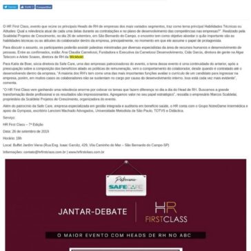 São Bernardo recebe 7ª edição do HR First Class- ABC do ABC