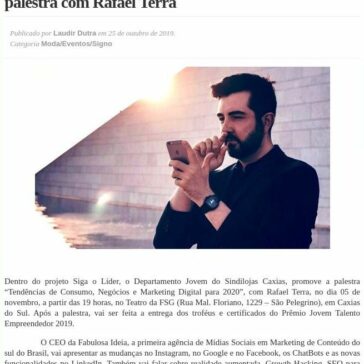 Sindilojas Caxias | Departamento Jovem promove palestra com Rafael Terra -Jornal Ponto Inicial