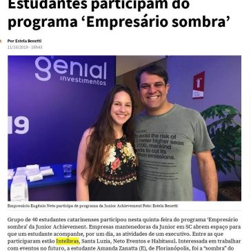 Estudantes participam do programa “Empresário sombra?- NSC Total