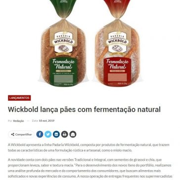 Wickbold lança pães com fermentação natural- Distribuição