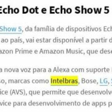 Amazon Alexa chega ao Brasil junto com Echo Dot e Echo Show 5- Tec Mundo