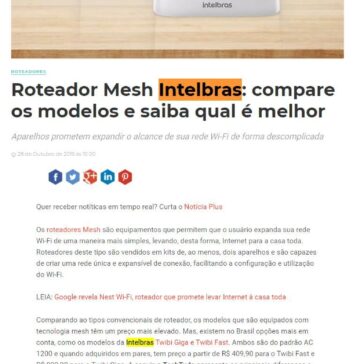 Roteador Mesh Intelbras: compare os modelos e saiba qual é melhor- Notícia Plus