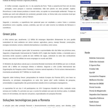 Por que manter a floresta nativa de pé é um bom negócio (Gazeta do Povo) – Boletim Concursos