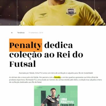 Penalty dedica coleção ao Rei do Futsal- Inteligemcia