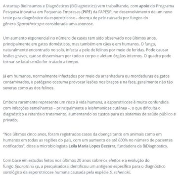 Programa cria teste para diagnóstico de doença que afeta gatos e humanos- Brasil CT&I