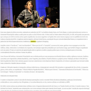 Lenine e CAMERATA Florianópolis- Jornal Trindade