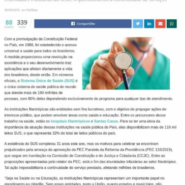 Aprovação de PEC poderá prejudicar setor filantrópico – Medicina S/A