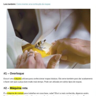 Máquinas de costura para trabalhar em casa: Melhores opções! – Montar um Negócio
