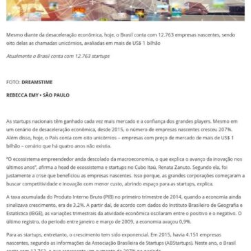 Inovação ganha força no país e número de startups cresce 207% em quatro anos- Sincovaga