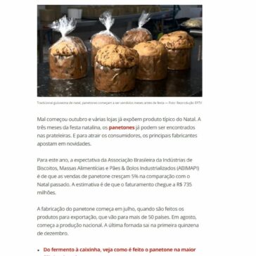 Faltando mais de dois meses para o Natal, prateleiras de mercados já oferecem panetones – G1 Economia