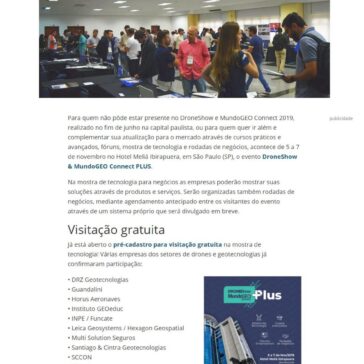 Mostra de Geotecnologias e Drones tem entrada gratuita – MundoGeo