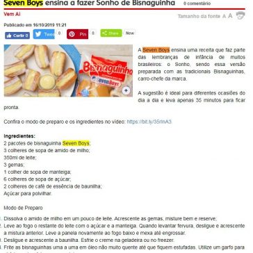 Seven Boys ensina a fazer Sonho de Bisnaguinha – Arroz de Fyesta
