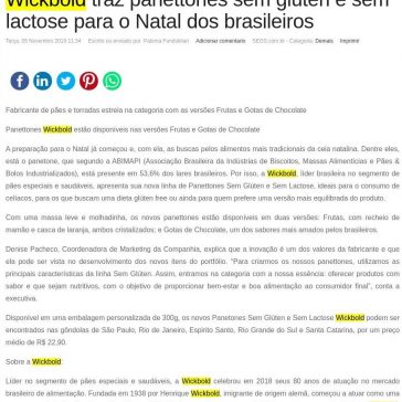 Wickbold traz panettones sem glúten e sem lactose para o Natal dos brasileiros – SEGS