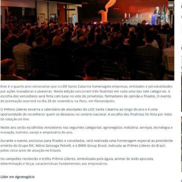 Prêmio Líderes de SC chega à quarta edição com 21 finalistas – Portal Making Of