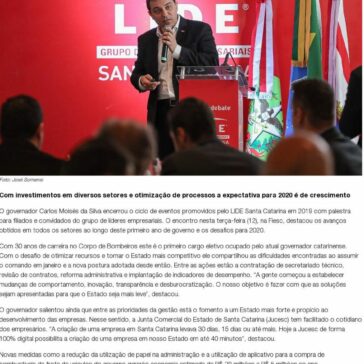 Com investimentos em diversos setores e otimização de processos a expectativa para 2020 é de crescimento- De Olho na Ilha