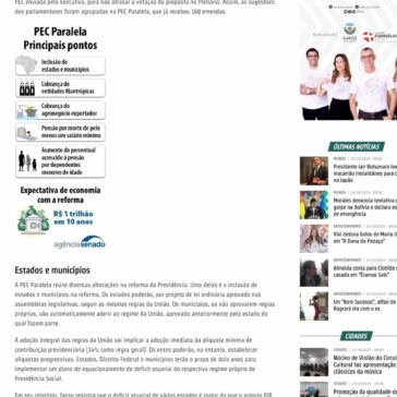 PEC Paralela vai ampliar alcance da reforma da Previdência – Hoje ES