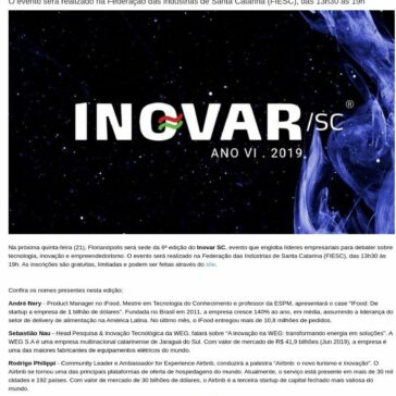 6ª edição do INOVAR SC reúne líderes empresariais em Florianópolis – Acontecendo Aqui