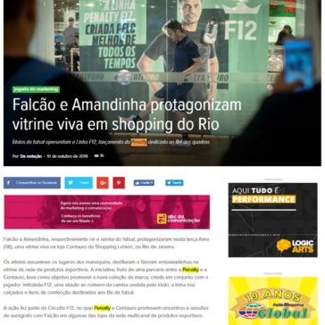 Falcão e Amandinha protagonizam vitrine viva em shopping do Rio- Abc da Comunicação