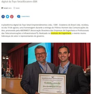 Plataforma digital da Toyo Setal Empreendimentos/ Estaleiros do Brasil recebe homenagem – Terra