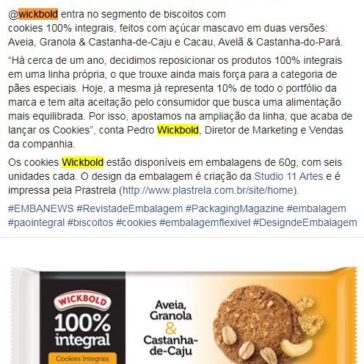 Marca de Pães Especiais Ingressa em Biscoitos – EMBANEWS – Facebook