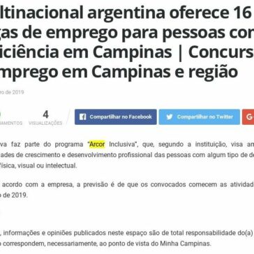 Multinacional argentina oferece 16 vagas de emprego para pessoas com deficiência em Campinas – Minha Campinas