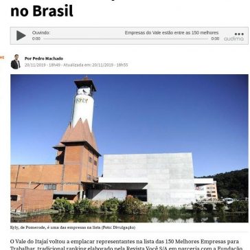 Empresas do Vale estão entre as 150 melhores para se trabalhar no Brasil – NSC Total