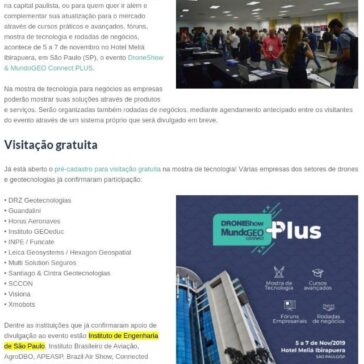 Mostra de Tecnologia do DroneShow PLUS tem entrada gratuita – Droneshow