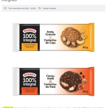 Wickbold entra no segmento de biscoitos com cookies integrais – EmbalagemMarca