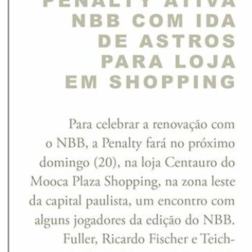 Penalty ativa NBB com ida de astros para loja em shopping- Máquina do Esporte