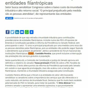 Fim da isenção tributária ameaça entidades filantrópicas – FEMIPA