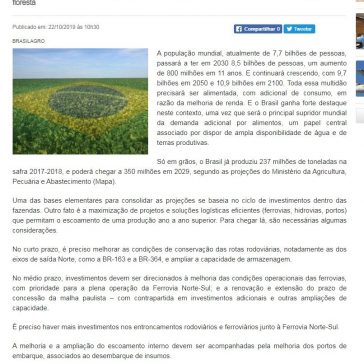 A grande oportunidade brasileira do século 21 – Eduardo Lafraia e Jorge Hori – Jornal Preliminar