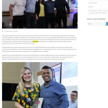 CEO da Boali, comandante do Bope e professores falam sobre processos organizacionais em Painel promovido pela Secretaria Acadêmica – IBE