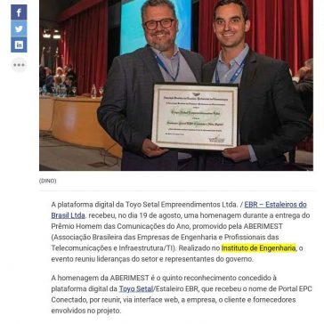 Plataforma digital da Toyo Setal Empreendimentos/ Estaleiros do Brasil recebe homenagem – Veja.com