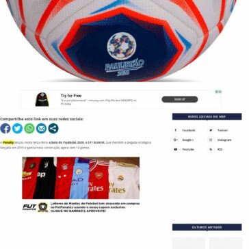 S11 Ecoknit: Penalty lança bola do Paulistão 2020 -Mantos do Futebol