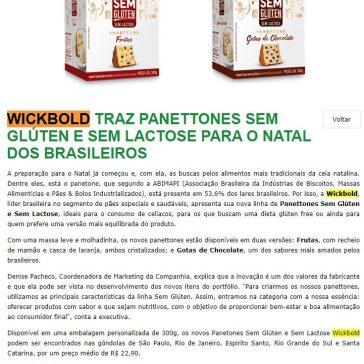 WICKBOLD TRAZ PANETTONES SEM GLÚTEN E SEM LACTOSE PARA O NATAL DOS BRASILEIROS – Revista Italian Food