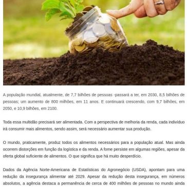 O agronegócio : a grande oportunidade brasileira do século 21 – RCIA Araraquara